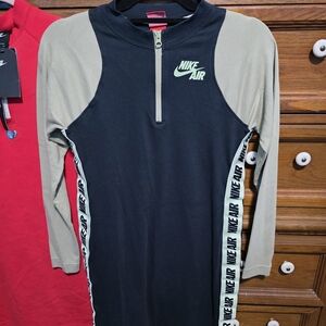 Nike Air Black and Olive Long Sleeve Dress